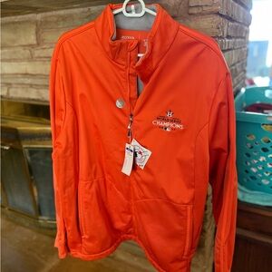 Astros World Series Antigua Bright Orange Men's Jacket